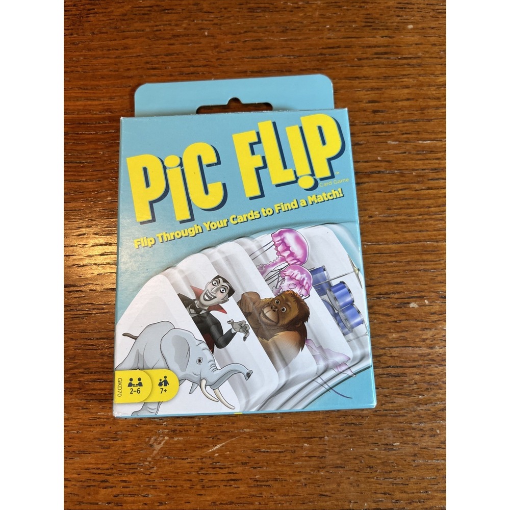 Mattel Games Pic Flip Card Matching Game 110 Cards, Ages 7+, Family Fun